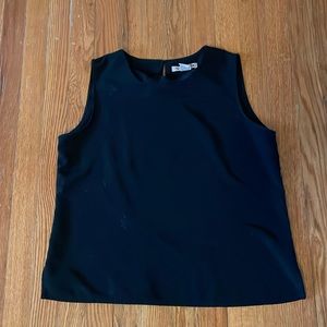 Silky black dress tank
